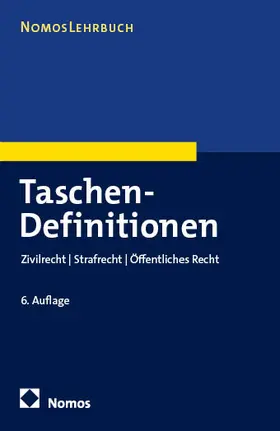 Nomos | Taschen-Definitionen | Buch | 978-3-7560-2460-5 | sack.de