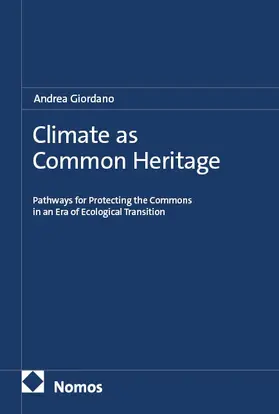 Giordano |  Climate as Common Heritage | Buch |  Sack Fachmedien