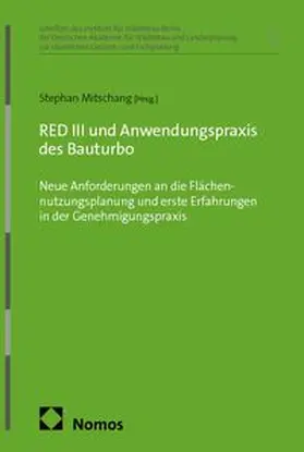 Mitschang |  RED III und Anwendungspraxis des Bauturbo | Buch |  Sack Fachmedien