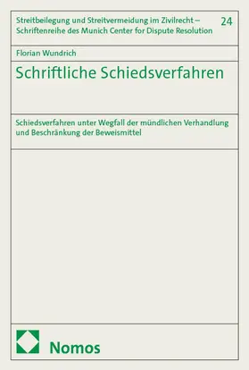 Wundrich |  Schriftliche Schiedsverfahren | Buch |  Sack Fachmedien