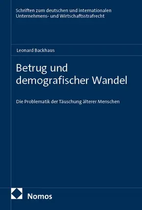 Backhaus |  Betrug und demografischer Wandel | Buch |  Sack Fachmedien