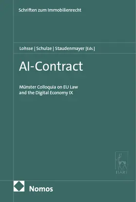 Lohsse / Schulze / Staudenmayer |  AI-Contract | Buch |  Sack Fachmedien