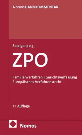 Saenger |  Zivilprozessordnung: ZPO | Buch |  Sack Fachmedien