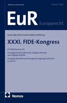 Hatje / Müller-Graff |  XXXI. FIDE-Kongress | Buch |  Sack Fachmedien