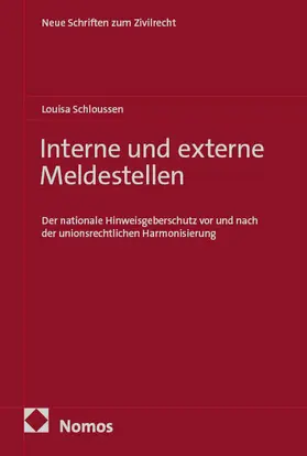 Schloussen |  Interne und externe Meldestellen | Buch |  Sack Fachmedien