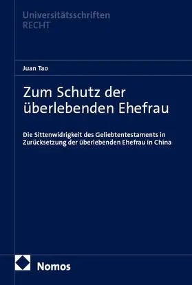 Tao | Zum Schutz der überlebenden Ehefrau | Buch | 978-3-7560-3644-8 | www.sack.de