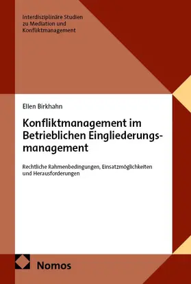 Birkhahn |  Konfliktmanagement im Betrieblichen Eingliederungsmanagement | Buch |  Sack Fachmedien