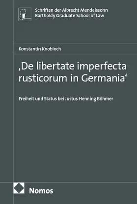 Knobloch |  ,De libertate imperfecta rusticorum in Germania' | Buch |  Sack Fachmedien