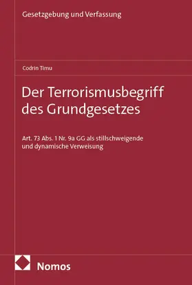 Timu | Der Terrorismusbegriff des Grundgesetzes | Buch | 978-3-7560-4290-6 | www.sack.de