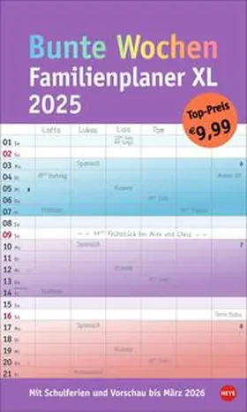 Bunte Wochen Familienplaner XL 2025 | Sonstiges | 978-3-7564-0603-6 | www.sack.de