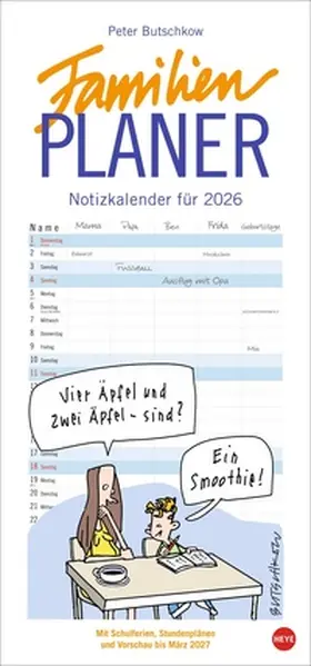Butschkow |  Peter Butschkow: Familienplaner 2026 | Sonstiges |  Sack Fachmedien