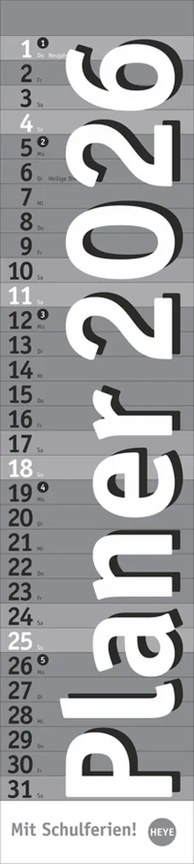 Heye |  Langplaner, silber 2026 | Sonstiges |  Sack Fachmedien