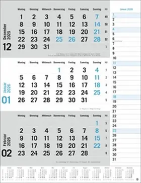 3-Monats-Planer, blau 2026 | Sonstiges | 978-3-7564-1062-0 | www.sack.de