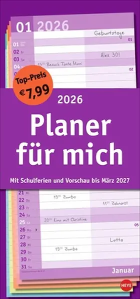 Heye |  Basic Planer für mich 2026 | Sonstiges |  Sack Fachmedien