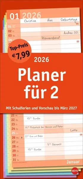 Basic Planer für zwei 2026 | Sonstiges | 978-3-7564-1104-7 | www.sack.de