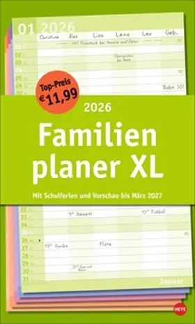 Heye |  Basic Familienplaner XL 2026 | Sonstiges |  Sack Fachmedien