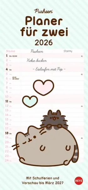 Heye |  Pusheen Planer für zwei 2026 | Sonstiges |  Sack Fachmedien