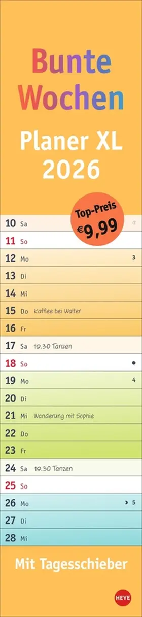  Bunte Wochen Langplaner XL 2026 | Sonstiges |  Sack Fachmedien