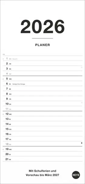  Black&White Planer 2026 | Sonstiges |  Sack Fachmedien