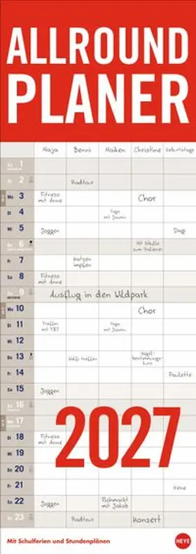 Heye |  Allround-Familienplaner Vertical Kalender 2027 | Sonstiges |  Sack Fachmedien