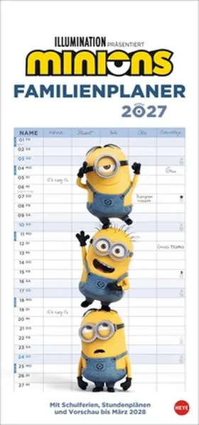 Heye |  Minions Familienplaner 2027 | Sonstiges |  Sack Fachmedien