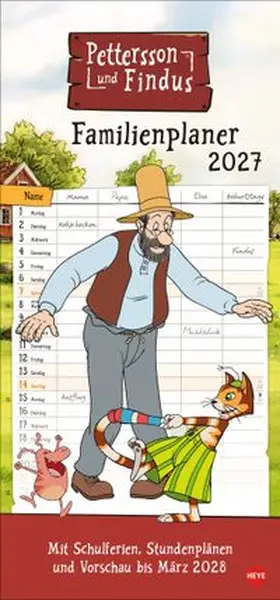  Pettersson und Findus Familienplaner 2027 | Sonstiges |  Sack Fachmedien