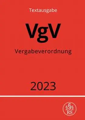 Studier |  Vergabeverordnung - VgV 2023 | Buch |  Sack Fachmedien