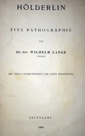 Lange |  Hölderlin Eine Pathographie | Buch |  Sack Fachmedien