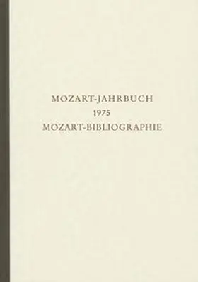  Mozart-Jahrbuch / Mozart-Jahrbuch 1975 | Buch |  Sack Fachmedien