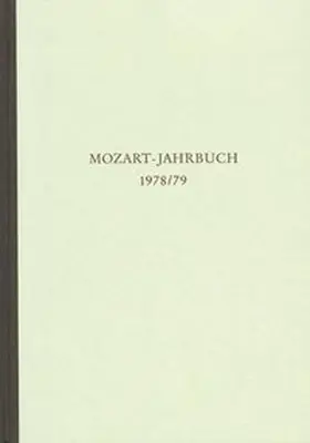 Internationale Stiftung Mozarteum, Salzburg |  Mozart-Jahrbuch / 1978/79 | Buch |  Sack Fachmedien
