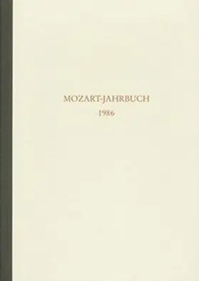 Internationale Stiftung Mozarteum, Salzburg |  Mozart-Jahrbuch / Mozart-Jahrbuch 1986 | Buch |  Sack Fachmedien