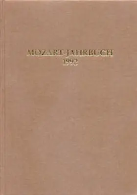 Internationale Stiftung Mozarteum, Salzburg |  Mozart-Jahrbuch / Mozart-Jahrbuch 1992 | Buch |  Sack Fachmedien