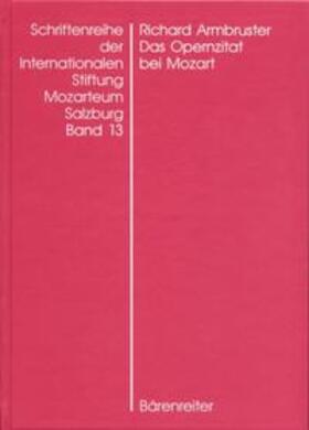Armbruster | Das Opernzitat bei Mozart | Buch | 978-3-7618-1564-9 | sack.de