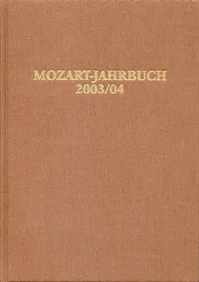 Internationale Stiftung Mozarteum |  Mozart-Jahrbuch / Mozart-Jahrbuch 2003/04 | Buch |  Sack Fachmedien