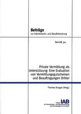 Kruppe |  Private Vermittlung als Unterstützung | Buch |  Sack Fachmedien