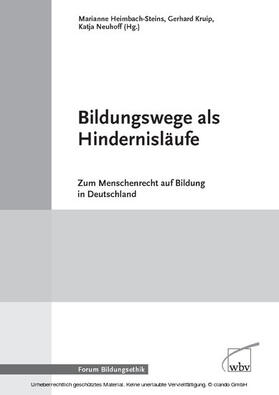 Heimbach-Steins / Kruip / Neuhoff |  Bildungswege als Hindernisläufe | eBook | Sack Fachmedien