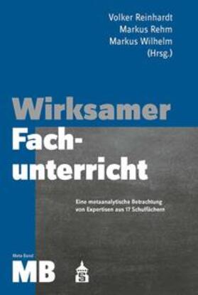 Reinhardt / Rehm / Wilhelm |  Wirksamer Fachunterricht Meta-Band | eBook | Sack Fachmedien