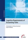 Zhou |  Cognitive Requirement of Accounting Tasks | Buch |  Sack Fachmedien