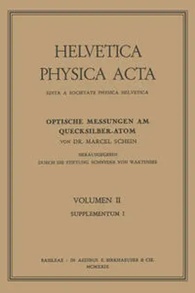 SCHEIN | Optische Messungen am Quecksilber-Atom | Buch | 978-3-7643-0175-0 | sack.de