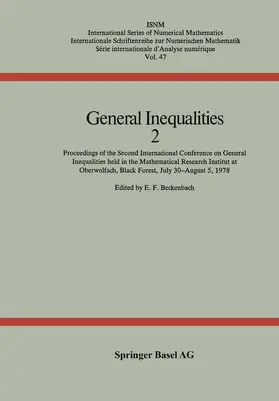 BECKENBACH |  General Inequalities 2 | Buch |  Sack Fachmedien