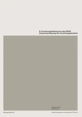  9. Forschungskolloquiums des Deutschen Ausschusses für Stahlbeton (DAfSt) | Buch |  Sack Fachmedien