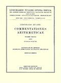 Euler / Rudio |  Commentationes arithmeticae | Buch |  Sack Fachmedien