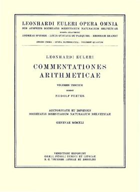 Euler / Fueter | Commentationes arithmeticae 2nd part | Buch | 978-3-7643-1402-6 | sack.de
