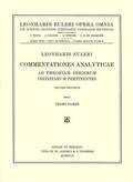Euler / Faber |  Commentationes analyticae ad theoriam serierum infinitarum pertinentes 2nd part | Buch |  Sack Fachmedien