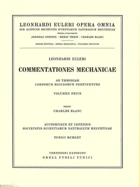 Euler / Stäckel |  Mechanica sive motus scientia analytice exposita 1st part | Buch |  Sack Fachmedien