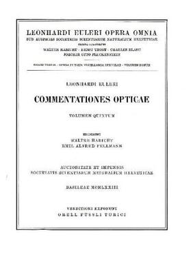 Euler / Habicht / Fellmann |  Commentationes opticae 5th part | Buch |  Sack Fachmedien