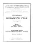 Euler / Habicht / Fellmann |  Commentationes opticae 5th part | Buch |  Sack Fachmedien