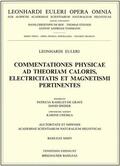 Euler / Speiser / Radelet de Grave |  Euler, L: Commentationes physicae ad theoriam caloris, elect | Buch |  Sack Fachmedien