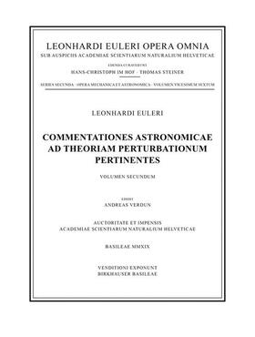 Euler / Verdun | Commentationes astronomicae ad theoriam perturbationum pertinentes 2nd part | Buch | sack.de