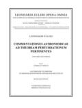Euler / Verdun |  Commentationes astronomicae ad theoriam perturbationum pertinentes 2nd part | Buch |  Sack Fachmedien